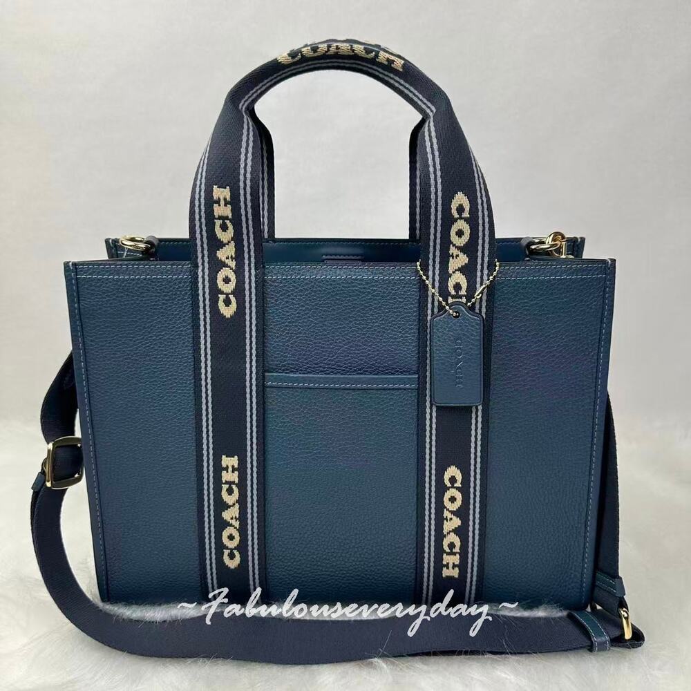 Coach Smith Tote Bag Crossbody In Leather/Silver/Denim Multi CBM10 NWT